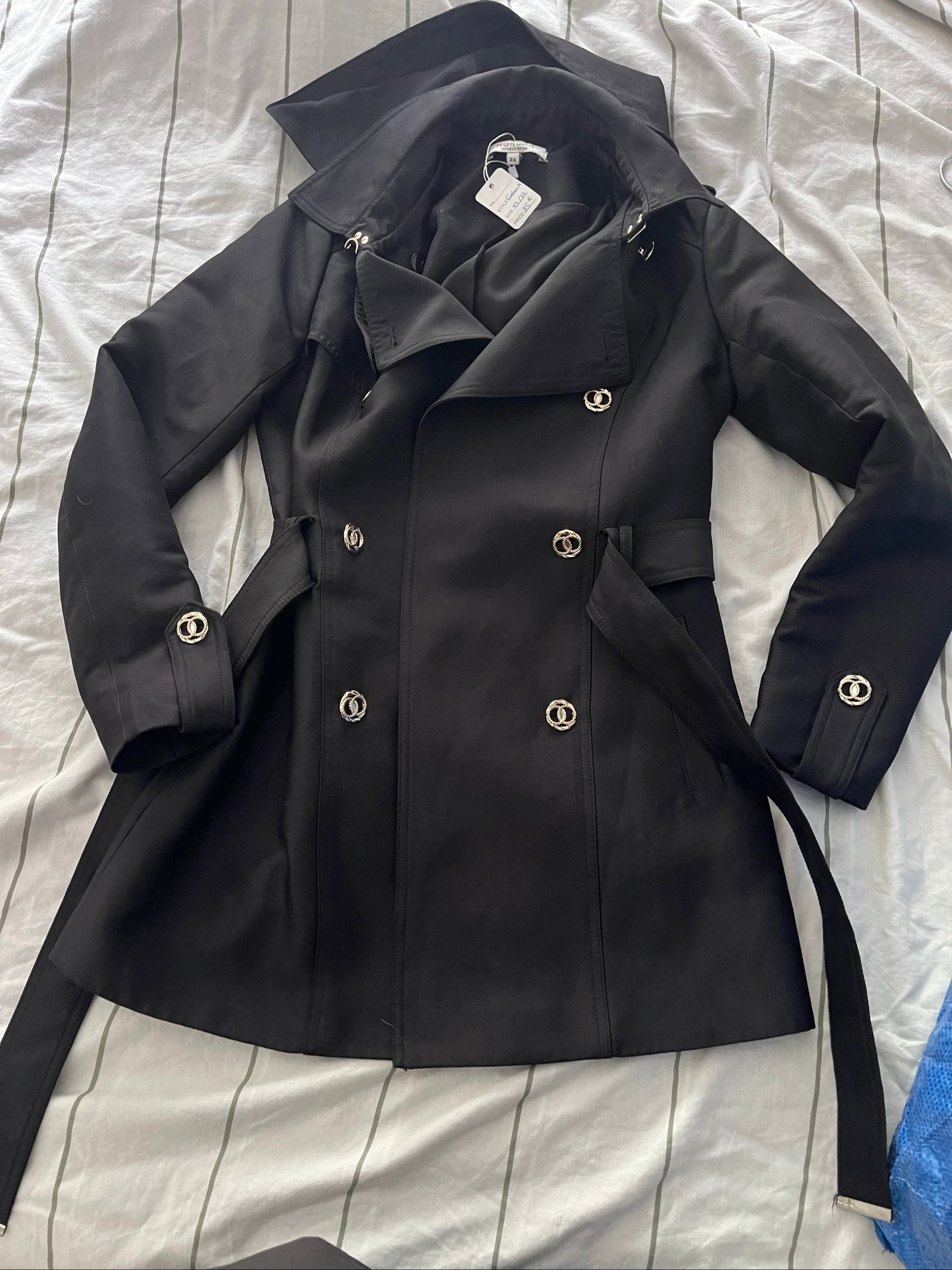 Trench preto Morgan / 222-GEDEO tamanho 34 – photo 3
